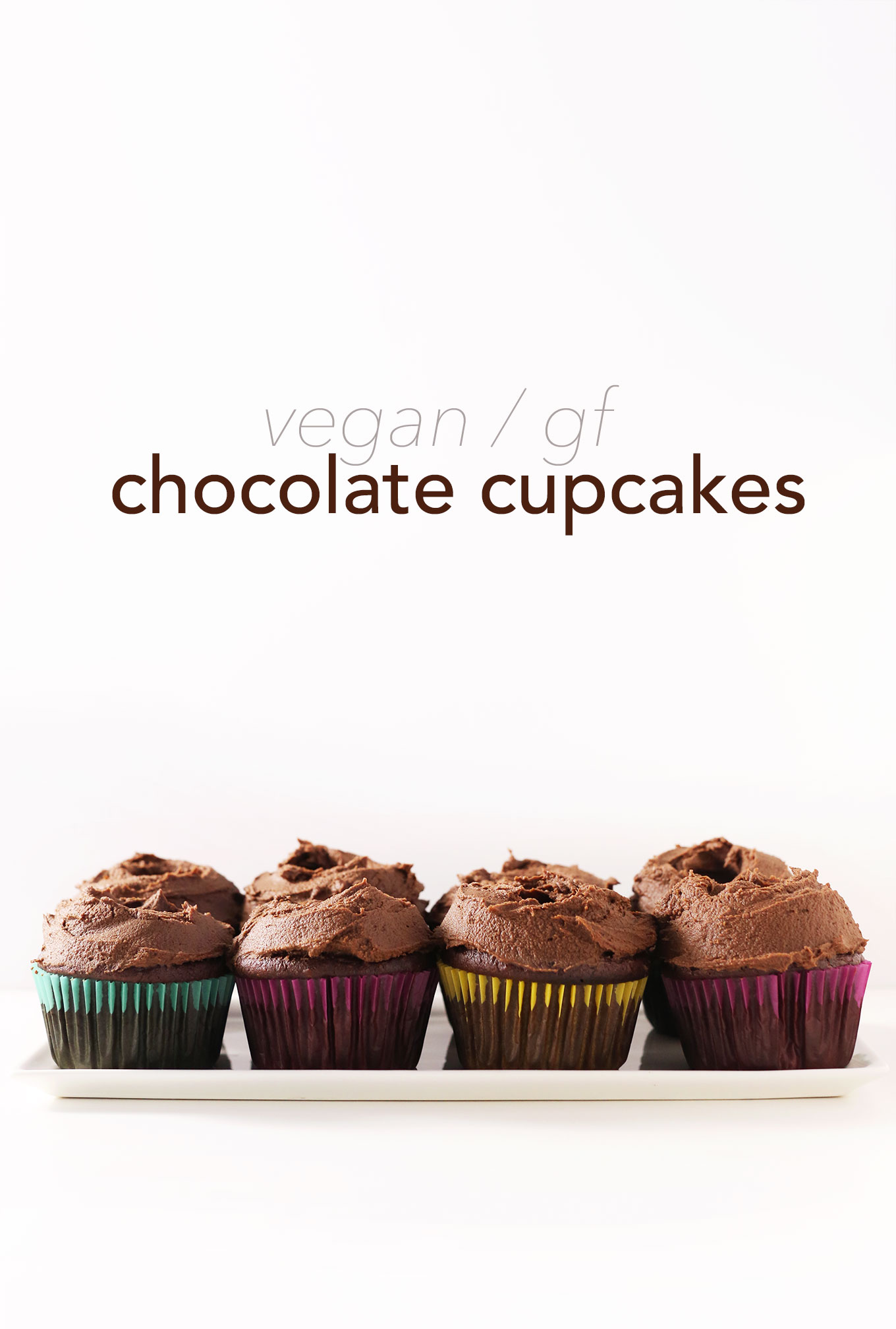 Batch of our delicious 1-Bowl Vegan Gluten-Free Chocolate Cupcakes