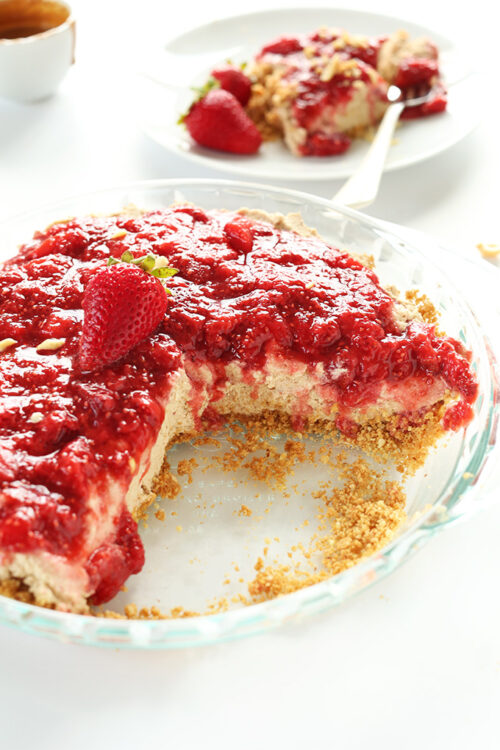 Slice of No-Bake PB&J Pie for our round-up of Memorial Day recipes
