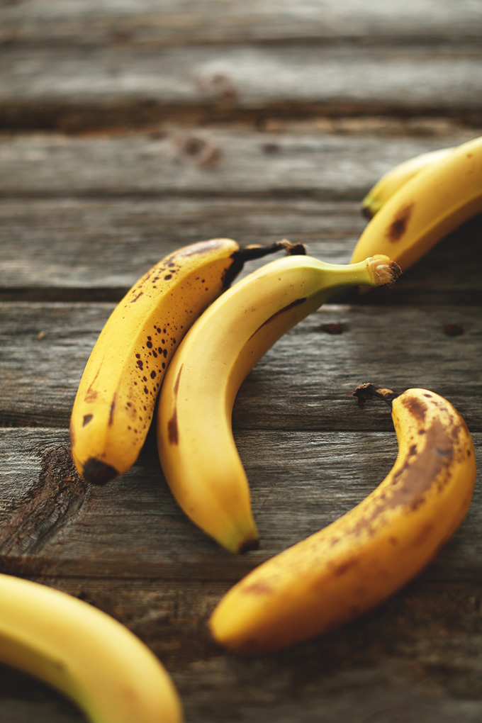 Ripe bananas for making homemade granola