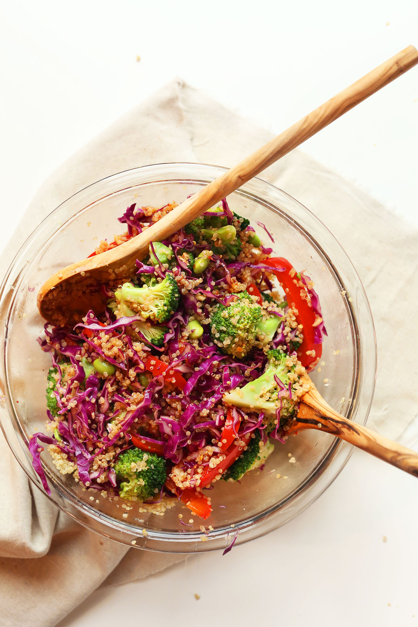 Bowl of our gluten-free vegan Rainbow Quinoa Salad Recipe